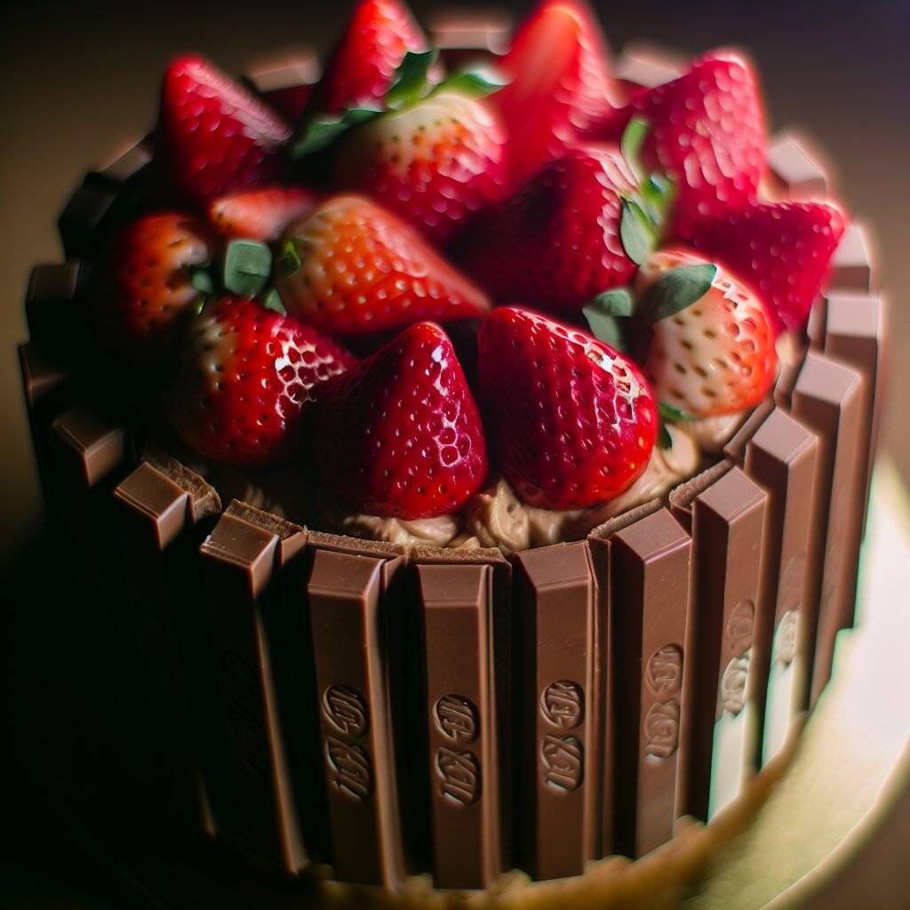 Bolo Kit Kat Com Morango