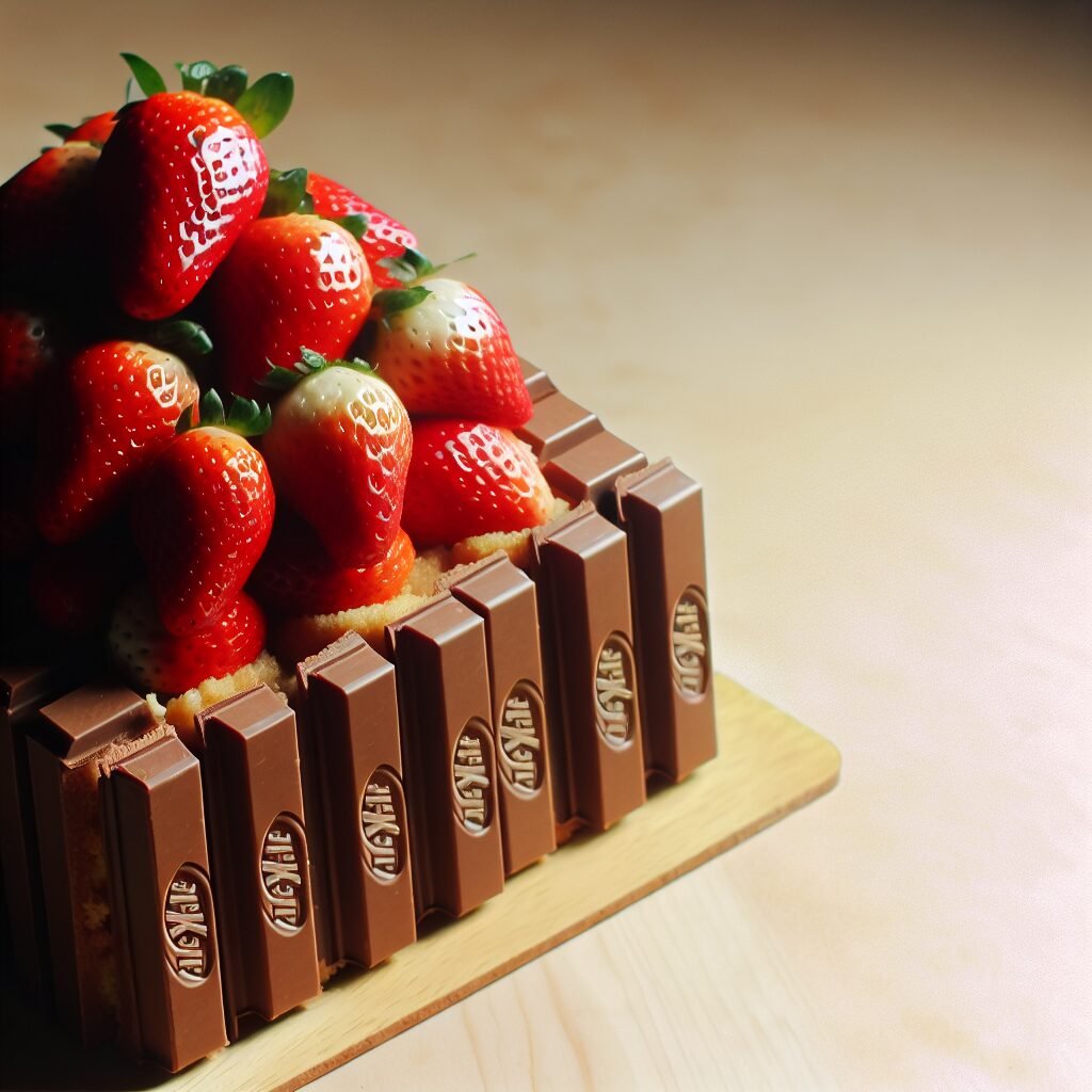 Bolo Kit Kat Com Morango